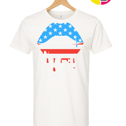 Patriotic Drip Lips Tee