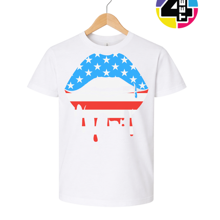 Patriotic Drip Lips Youth Tee