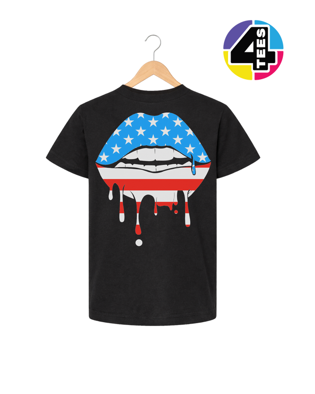 Patriotic Drip Lips Youth Tee