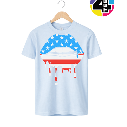 Patriotic Drip Lips Youth Tee