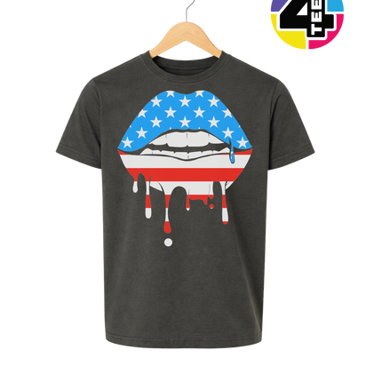 Patriotic Drip Lips Youth Tee