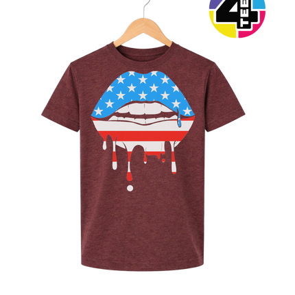 Patriotic Drip Lips Youth Tee