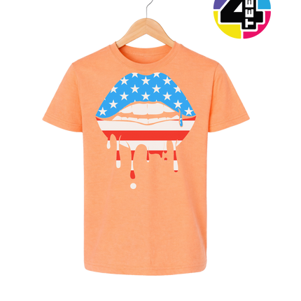 Patriotic Drip Lips Youth Tee