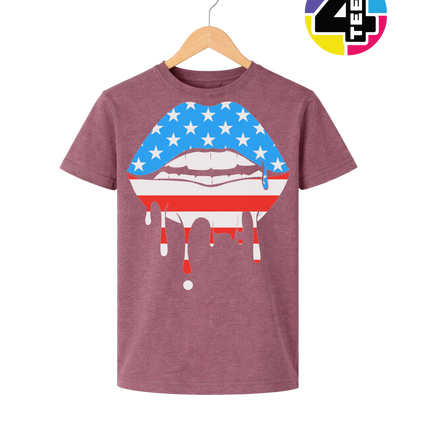 Patriotic Drip Lips Youth Tee