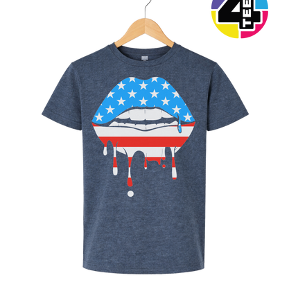 Patriotic Drip Lips Youth Tee