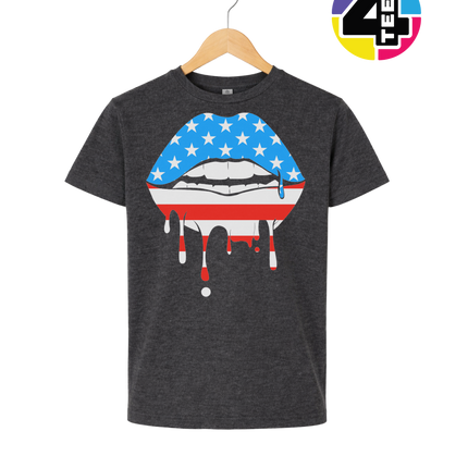 Patriotic Drip Lips Youth Tee