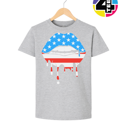 Patriotic Drip Lips Youth Tee