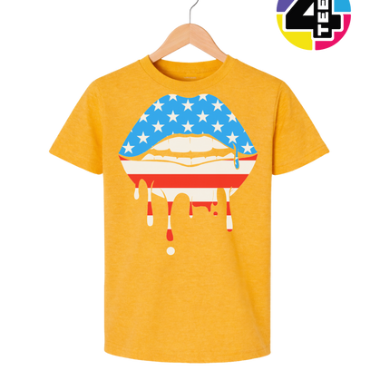 Patriotic Drip Lips Youth Tee