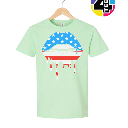 Patriotic Drip Lips Youth Tee