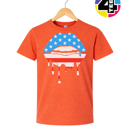 Patriotic Drip Lips Youth Tee