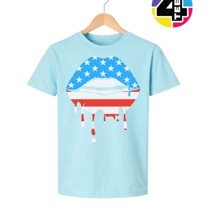 Patriotic Drip Lips Youth Tee