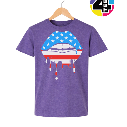 Patriotic Drip Lips Youth Tee