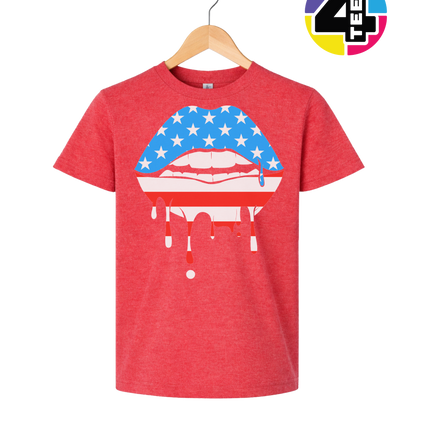Patriotic Drip Lips Youth Tee