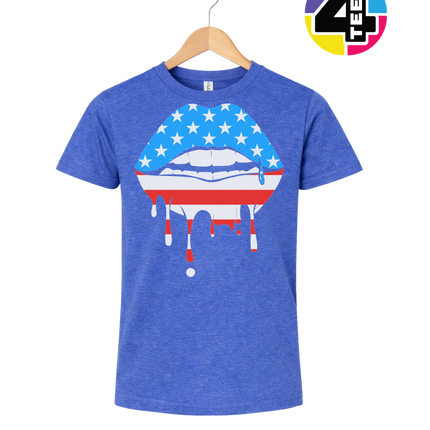 Patriotic Drip Lips Youth Tee