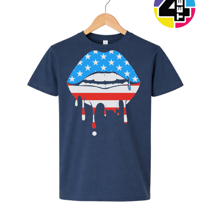 Patriotic Drip Lips Youth Tee