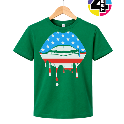 Patriotic Drip Lips Youth Tee