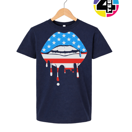 Patriotic Drip Lips Youth Tee