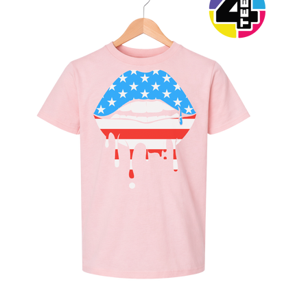Patriotic Drip Lips Youth Tee