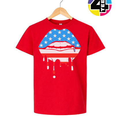 Patriotic Drip Lips Youth Tee