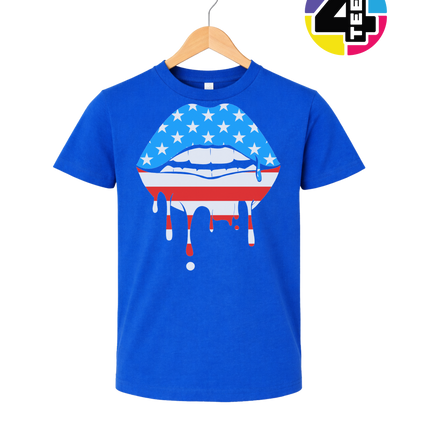Patriotic Drip Lips Youth Tee
