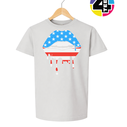 Patriotic Drip Lips Youth Tee