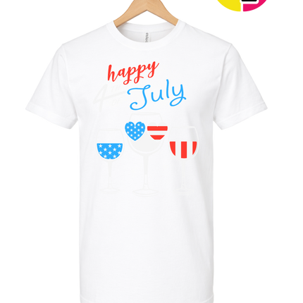 Happy 4th Wine Cheers Tee