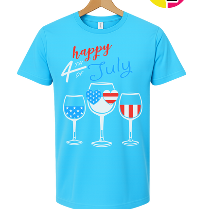 Happy 4th Wine Cheers Tee
