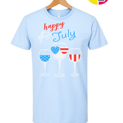 Happy 4th Wine Cheers Tee