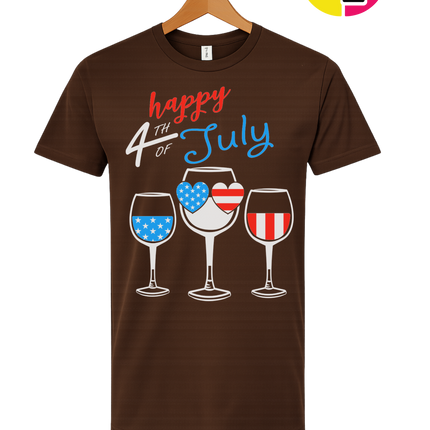 Happy 4th Wine Cheers Tee