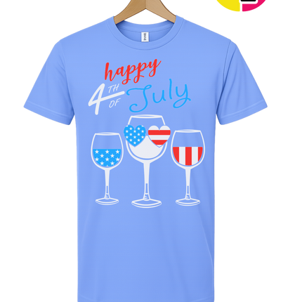 Happy 4th Wine Cheers Tee