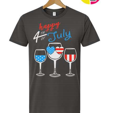 Happy 4th Wine Cheers Tee