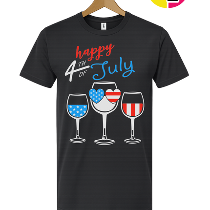 Happy 4th Wine Cheers Tee