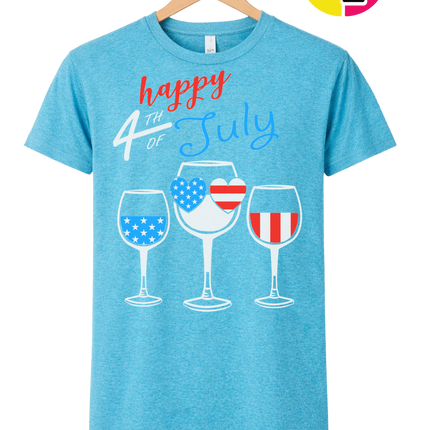 Happy 4th Wine Cheers Tee