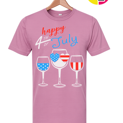 Happy 4th Wine Cheers Tee