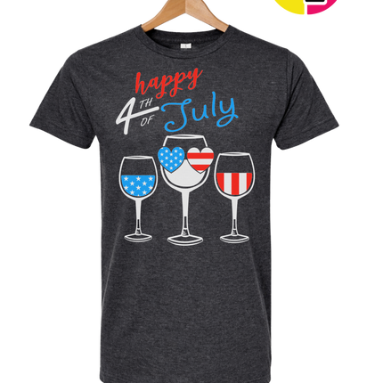 Happy 4th Wine Cheers Tee