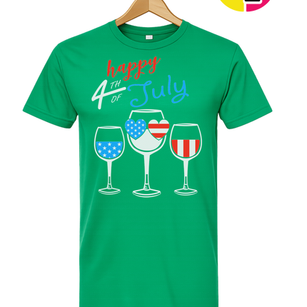 Happy 4th Wine Cheers Tee