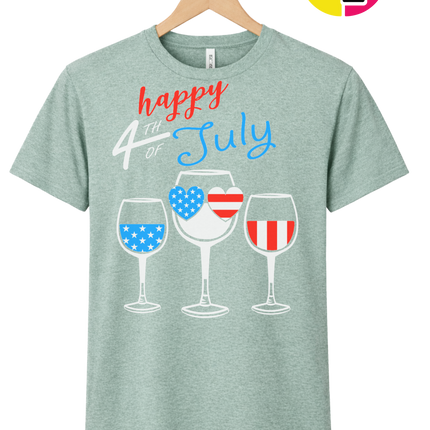 Happy 4th Wine Cheers Tee