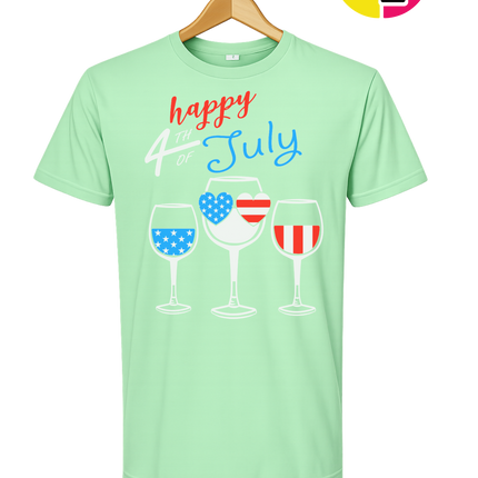 Happy 4th Wine Cheers Tee