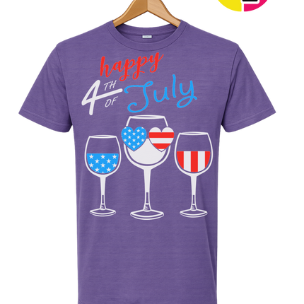 Happy 4th Wine Cheers Tee