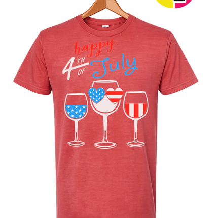 Happy 4th Wine Cheers Tee