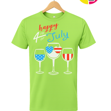 Happy 4th Wine Cheers Tee