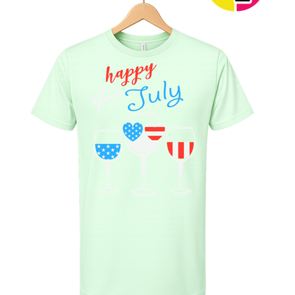 Happy 4th Wine Cheers Tee