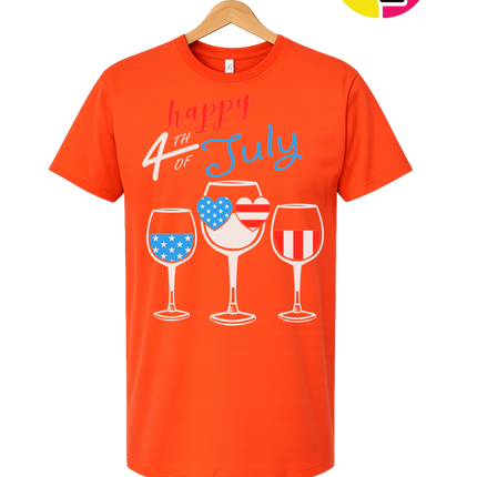 Happy 4th Wine Cheers Tee