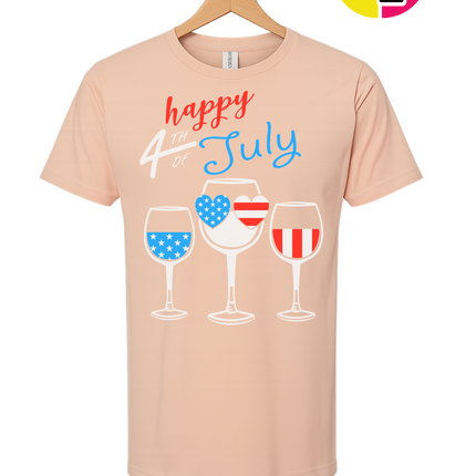 Happy 4th Wine Cheers Tee
