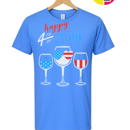 Happy 4th Wine Cheers Tee
