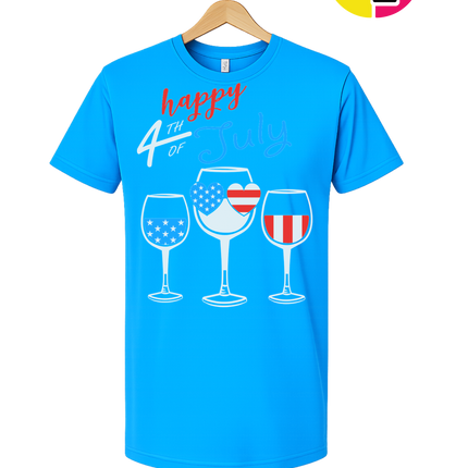 Happy 4th Wine Cheers Tee
