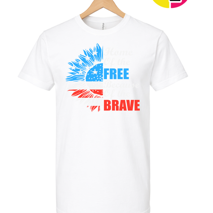 Free Because of the Brave Sunflower Tee