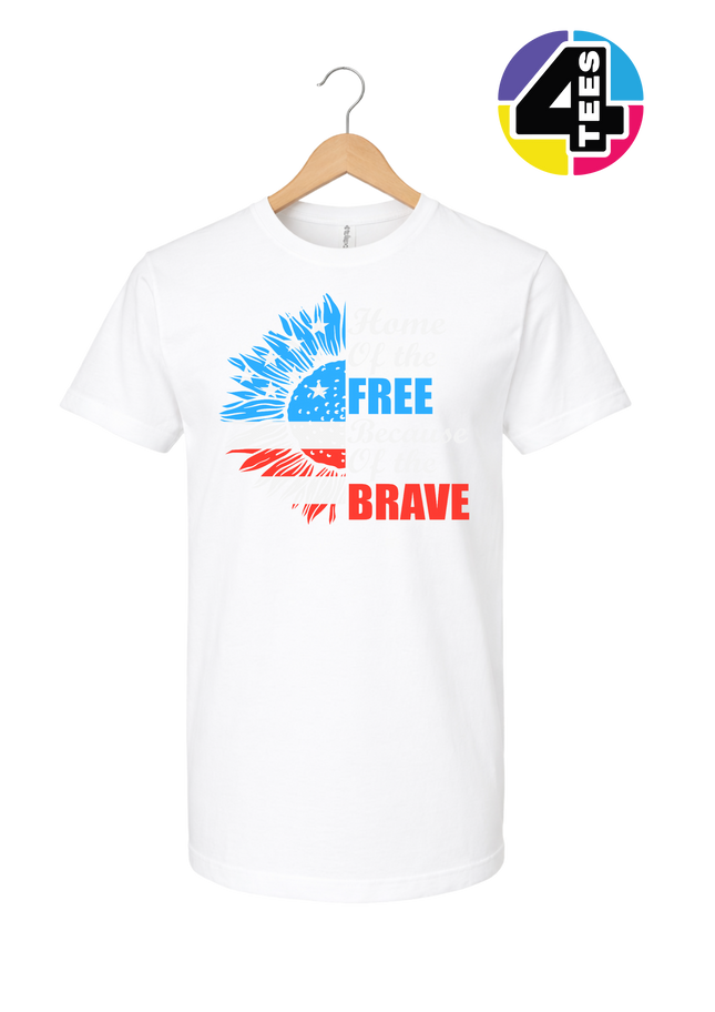 Free Because of the Brave Sunflower Tee