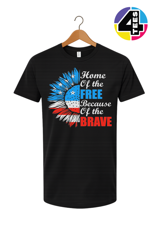 Free Because of the Brave Sunflower Tee