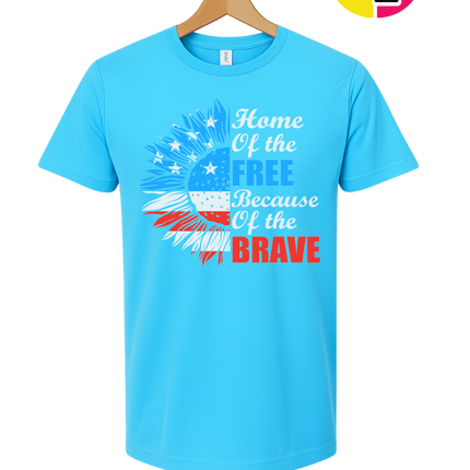 Free Because of the Brave Sunflower Tee